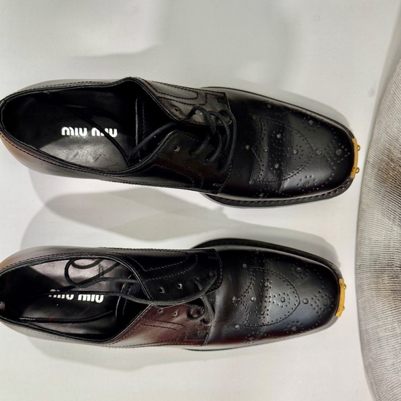 Miu Miu Leather Lace Ups - Picture 5 of 6